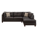 Acme Furniture Laurissa 54405 Sectional Sofa & Ottoman - Ebony IMAGE 2