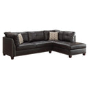 Acme Furniture Laurissa 54405 Sectional Sofa & Ottoman - Ebony IMAGE 4
