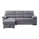 Acme Furniture Nazli 55525 Storage Sleeper Sectional Sofa & Ottoman - Gray IMAGE 1