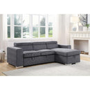 Acme Furniture Natalie 55530 Reversible Storage Sleeper Sectional Sofa - Grey IMAGE 8