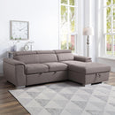 Acme Furniture Haruko 55535 Storage Sleeper Sectional Sofa - Grey IMAGE 1