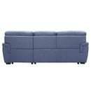Acme Furniture Haruko 55540 Reversible Storage Sleeper Sectional Sofa - Blue IMAGE 5