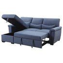 Acme Furniture Haruko 55540 Reversible Storage Sleeper Sectional Sofa - Blue IMAGE 6