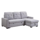 Acme Furniture Amboise 55550 Reversible Storage Sleeper Sectional Sofa - Light Grey IMAGE 2