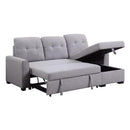 Acme Furniture Amboise 55550 Reversible Storage Sleeper Sectional Sofa - Light Grey IMAGE 3