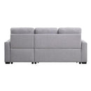 Acme Furniture Amboise 55550 Reversible Storage Sleeper Sectional Sofa - Light Grey IMAGE 5