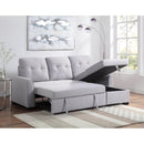 Acme Furniture Amboise 55550 Reversible Storage Sleeper Sectional Sofa - Light Grey IMAGE 7