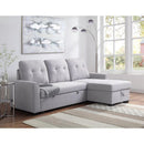 Acme Furniture Amboise 55550 Reversible Storage Sleeper Sectional Sofa - Light Grey IMAGE 8