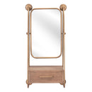Zuo Peralta A12232 Mirror Shelf - Brass & Brown IMAGE 2