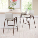 Zuo Desi 101693 Counter Stool - Beige & Walnut IMAGE 8