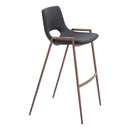 Zuo Desi 101697 Barstool - Black & Walnut IMAGE 6