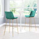 Zuo Tony 101757 Barstool - Green & Gold IMAGE 9