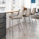 Zuo Magnus 102028 Counter Stool - Brown & Silver IMAGE 7