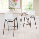 Zuo Desi 109069 Counter Stool - White & Walnut IMAGE 8