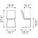 Zuo Sharon 101954 Dining Chair - Vintage Black IMAGE 10