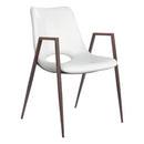 Zuo Desi 109068 Dining Chair - White & Walnut IMAGE 1