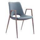 Zuo Desi 101695 Dining Chair - Azure Grey & Walnut IMAGE 1