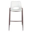 Zuo Desi 109070 Barstool - White & Walnut IMAGE 3