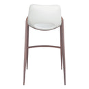 Zuo Desi 109070 Barstool - White & Walnut IMAGE 4