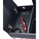 Acme Furniture Saffron 90317 Vanity Desk - Black Oak & Chrome IMAGE 3