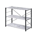 Acme Furniture Tesadea 92771 Bookshelf - Weathered White & Black IMAGE 1