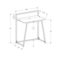 Monarch I 7119 Computer Desk - Juvenile Natural/White Metal IMAGE 5