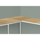 Monarch I 7397 Computer Desk - Natural/White Metal IMAGE 3