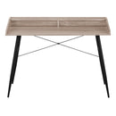 Monarch I 7536 Computer Desk - Dark Taupe/Black Metal IMAGE 2