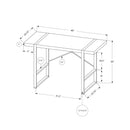 Monarch I 7658 Computer Desk - Natural/Black Metal IMAGE 10