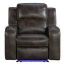 Intercon Furniture Silhouette Power Fabric Recliner SE-RC-140DPR-COF-C IMAGE 3