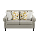 Emerald Home Furnishings Celia Stationary Fabric Loveseat U3910-01-09 IMAGE 1