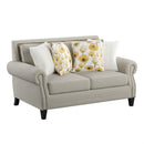 Emerald Home Furnishings Celia Stationary Fabric Loveseat U3910-01-09 IMAGE 2