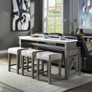 Acme Furniture Wandella DN00088 Dining Table with Stools - Grey IMAGE 1