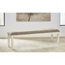 Signature Design by Ashley Bolanburg D647-08 Extra Large Upholstered Dining Room Bench IMAGE 3