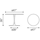 Zuo Taj 109095 Dining Table - Black & Gold IMAGE 12