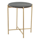 Zuo David 109360 Side Table - Grey & Gold IMAGE 1