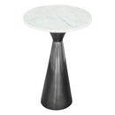 Zuo Tim 109363 Side Table - White & Black IMAGE 2
