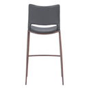 Zuo Ace 109389 Barstool - Dark Grey & Walnut IMAGE 4