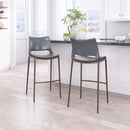 Zuo Ace 109389 Barstool - Dark Grey & Walnut IMAGE 7