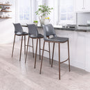 Zuo Ace 109389 Barstool - Dark Grey & Walnut IMAGE 8