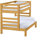 Crate Designs Furniture A4006TQ Tall Extra-Long Ladder End Twin Over Full Bunk Bed - Classic IMAGE 1