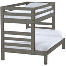 Crate Designs Furniture G4006TQ Tall Extra-Long Ladder End Twin Over Full Bunk Bed - Graphite IMAGE 1