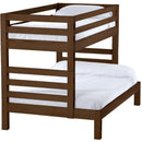 Crate Designs Furniture B4006T Tall Ladder End Twin Over Full Bunk Bed - Brindle IMAGE 1
