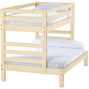 Crate Designs Furniture U4006T Tall Ladder End Twin Over Full Bunk Bed - Unfinished IMAGE 1