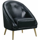 Elements International Trinity Chair W/Gold Legs In Phoenix Black IMAGE 1