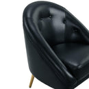 Elements International Trinity Chair W/Gold Legs In Phoenix Black IMAGE 5