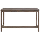 Elements International Oak Lawn Grey Bar Table Single Pack (Table + 3 Tan Fabric Stools) IMAGE 3
