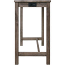 Elements International Oak Lawn Grey Bar Table Single Pack (Table + 3 Tan Fabric Stools) IMAGE 4