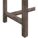 Elements International Oak Lawn Grey Bar Table Single Pack (Table + 3 Tan Fabric Stools) IMAGE 6