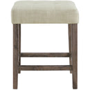 Elements International Oak Lawn Grey Bar Table Single Pack (Table + 3 Tan Fabric Stools) IMAGE 9